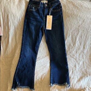NWT Risen Jeans Lizzy Dark Washed Cropped Jeans Sz 1 / 25